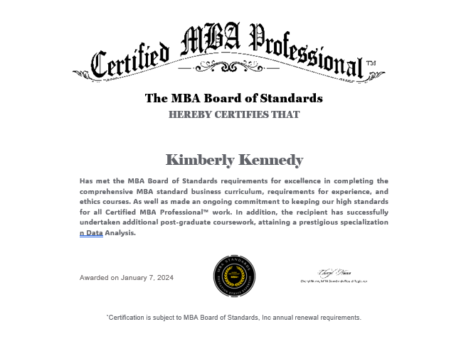 2024 MBA Certification